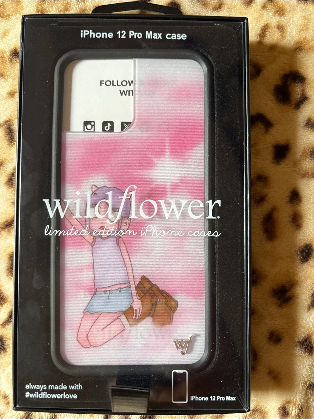 Wildflower Pink iPhone 12 Pro Max Case with Girl Design great for first phone